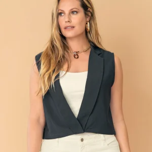 Chaleco de cuello con solapas