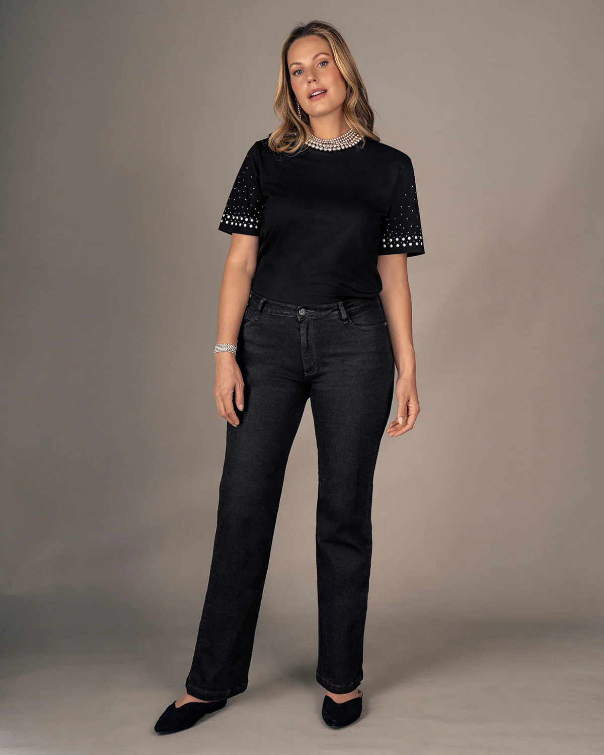 Blusa con piedras decorativas en mangas - Imagen 8