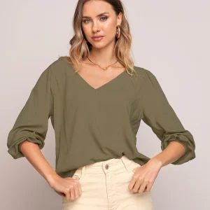Blusa de mangas con volumen
