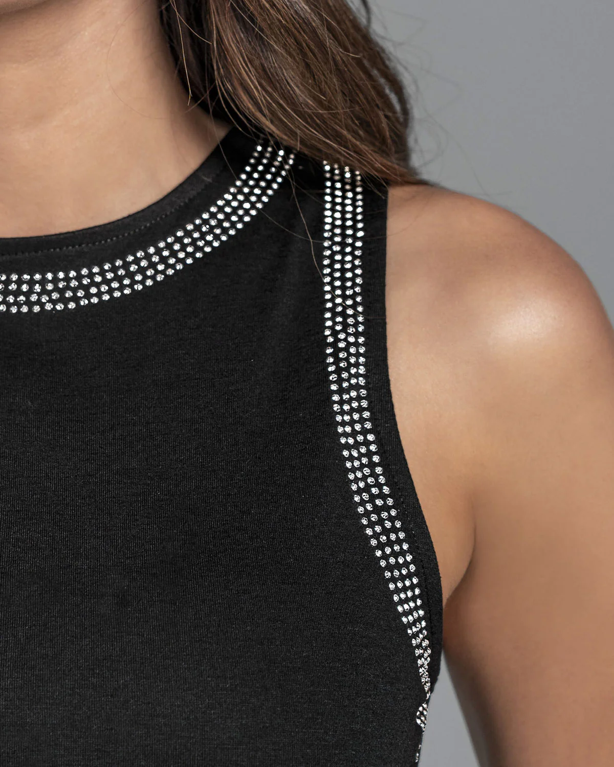 Camiseta manga sisa con detalles con brillo - Imagen 7