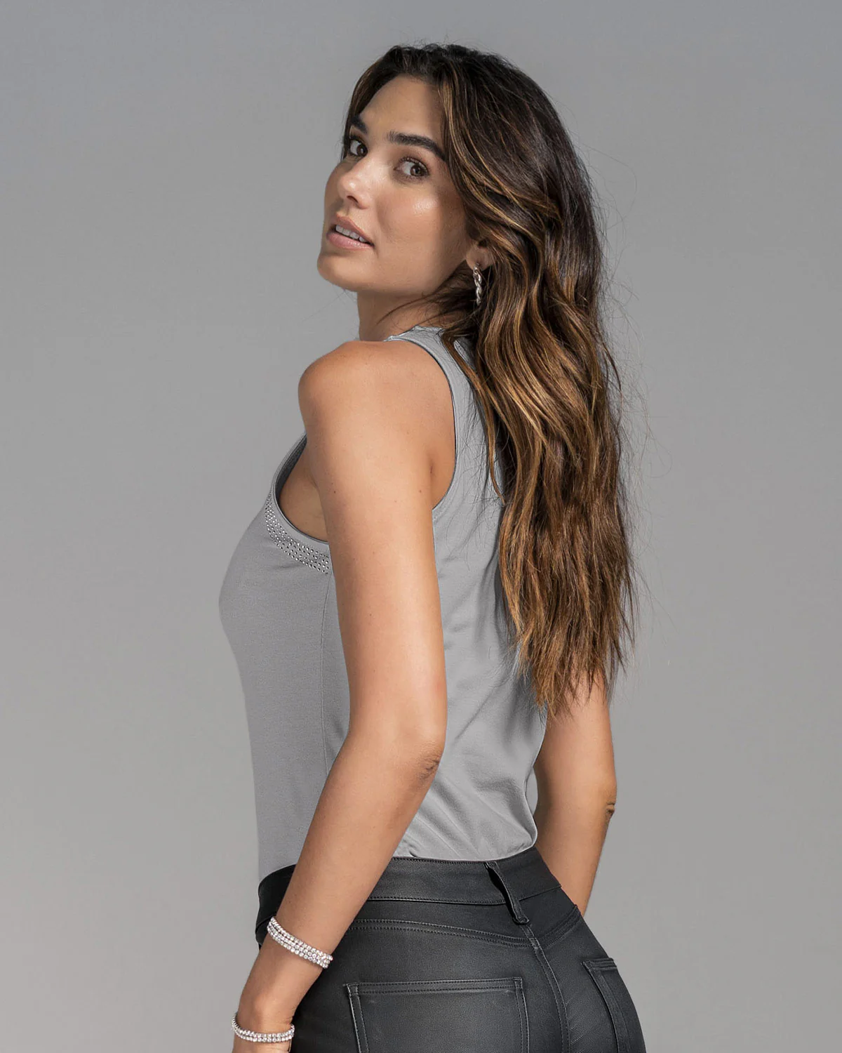 Camiseta manga sisa con detalles con brillo - Imagen 9