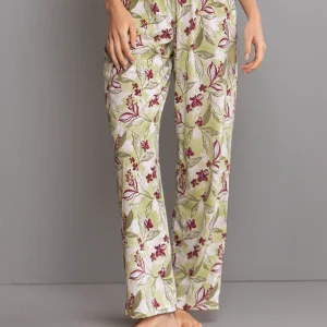 Pantalón largo estampado con elástico en cintura