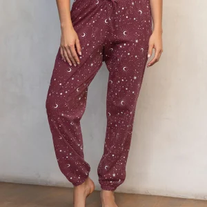 Pantalón largo con elástico en cintura y ruedo