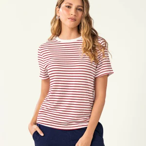 Camiseta manga corta de rayas