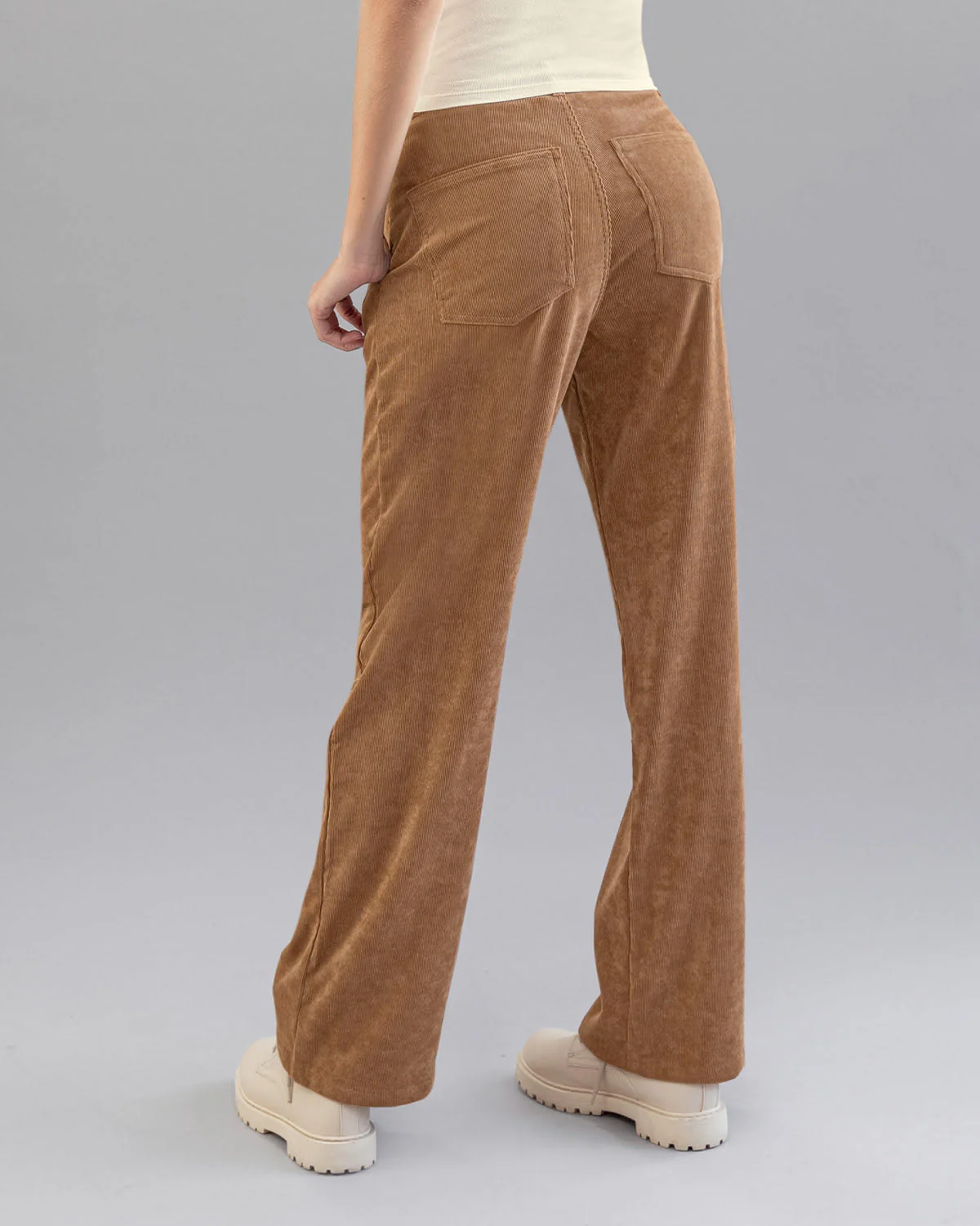 Pantalón tipo corduroy bota recta - Imagen 3