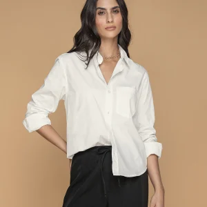 Blusa manga larga con botones funcionales en frente