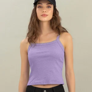 Camiseta de tiritas con detalle tejido en frente