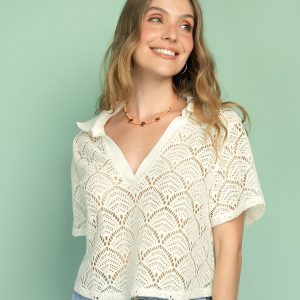 Camiseta en tela con textura