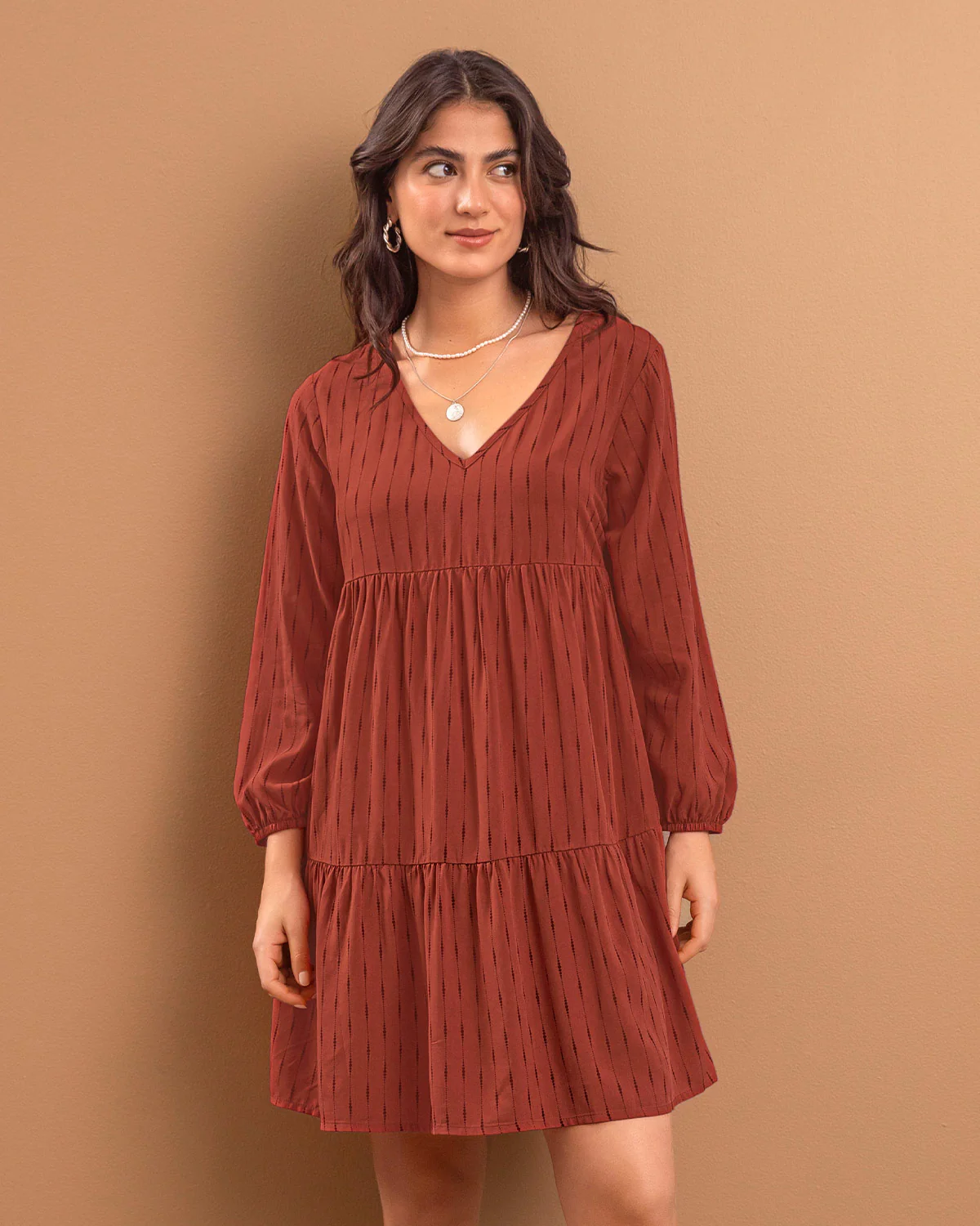 Vestido con corte tipo farol