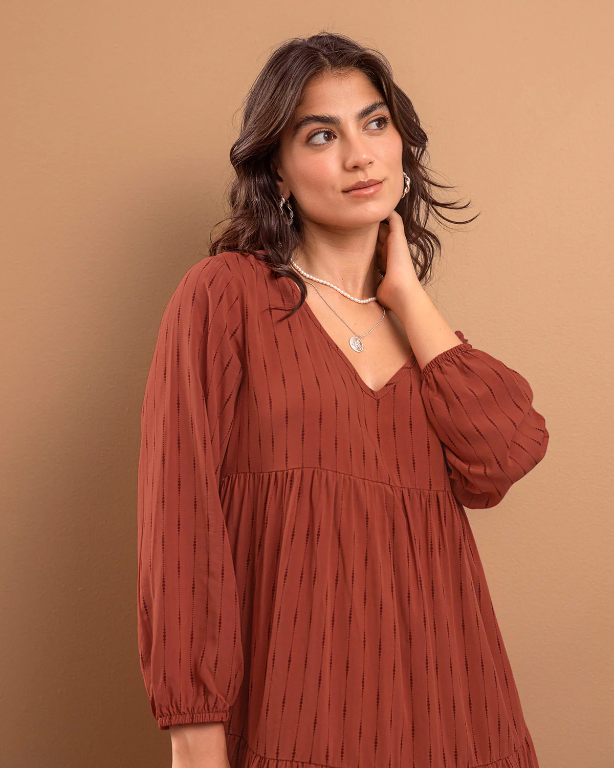 Vestido con corte tipo farol - Imagen 3