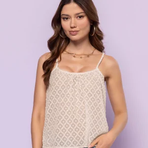 Blusa de tiritas en tela con detalles y transparencias