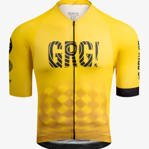 Jersey de Ciclismo KM200 COOLBLACK Jaune