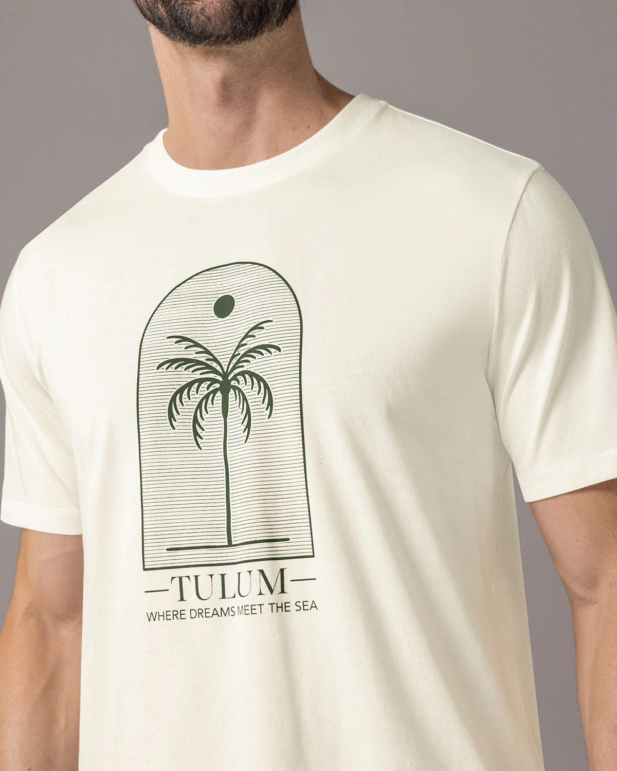 Camiseta manga corta con estampado localizado y cuello redondo - Imagen 7