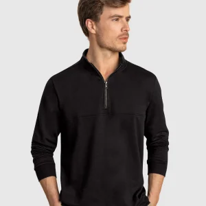 Buzo manga larga con cierre frontal en cuello