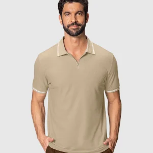 Camiseta tipo polo con cierre funcional