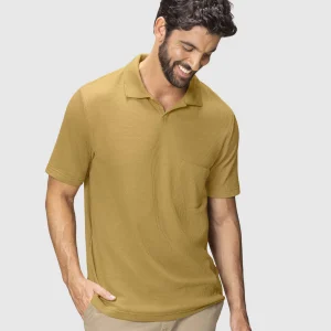 Camiseta tipo polo con bolsillo en frente