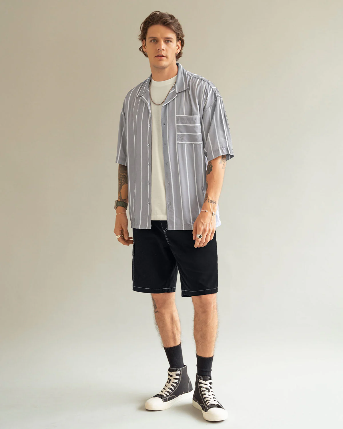 Camisa manga corta silueta oversized - Imagen 5