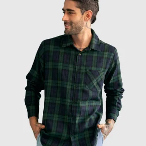 Camisa leñadora de botones funcionales