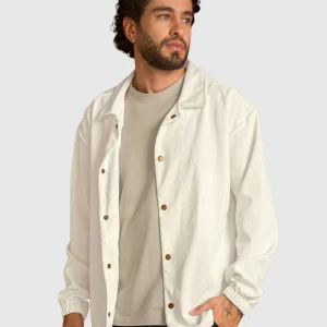 Chaqueta cuello tipo polo en tipo corduroy