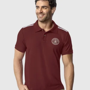 Camiseta tipo polo con estampado en relieve