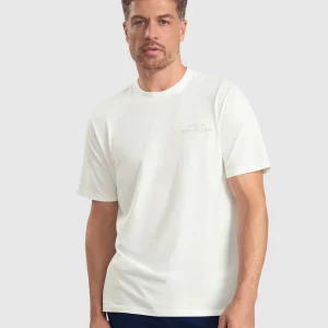 Camiseta básica manga corta con estampado en alta con textura