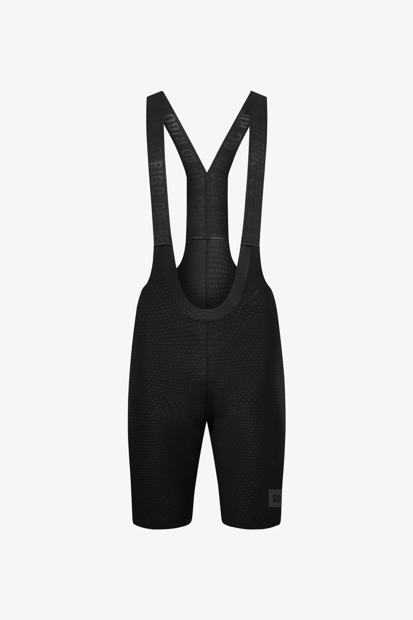 Pantaloneta de Ciclismo Sin Costuras KM200 Black Gofrada Negative