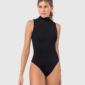 Body de cuello alto con control de abdomen