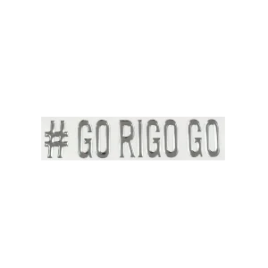 Sticker Adhesivo Con Resina Plata GO RIGO GO!
