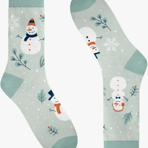 Calcetines alegres de algodón MUÑECO NIEVE