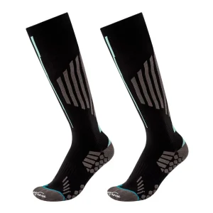 Calceta de Fútbol para Hombre Anatómicos y Acolchados. Color Negro