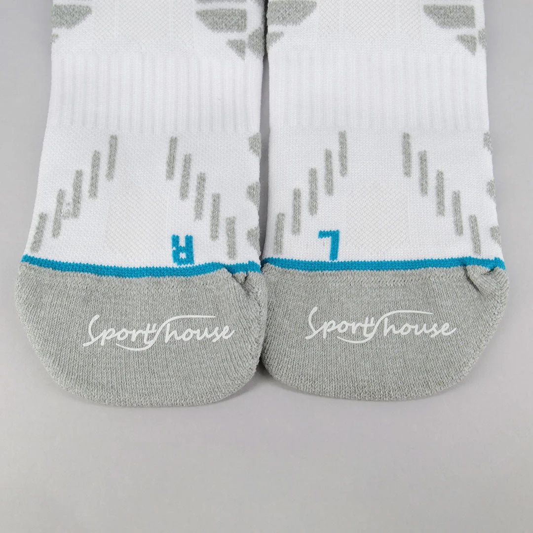 Calceta de Fútbol para Hombre Anatómicos y Acolchados. Color Blanco - Imagen 4