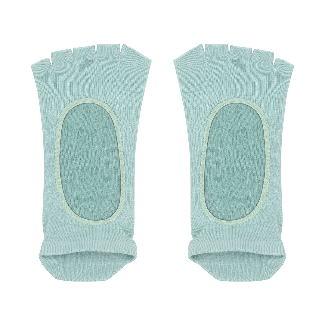 Calcetines Antideslizantes para Yoga Con Punta Abierta. Color Azul - Imagen 4