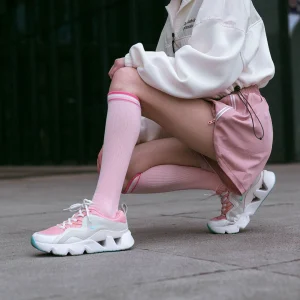 Calcetines Deportivos Técnicos Largos de Compresión Anatómicos. Color Rosa