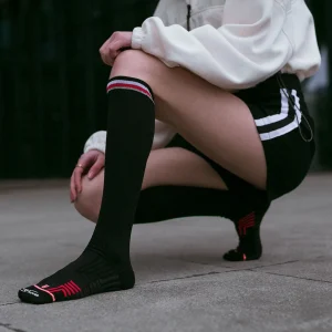 Calcetines Deportivos Técnicos Largos de Compresión Anatómicos. Color Negro