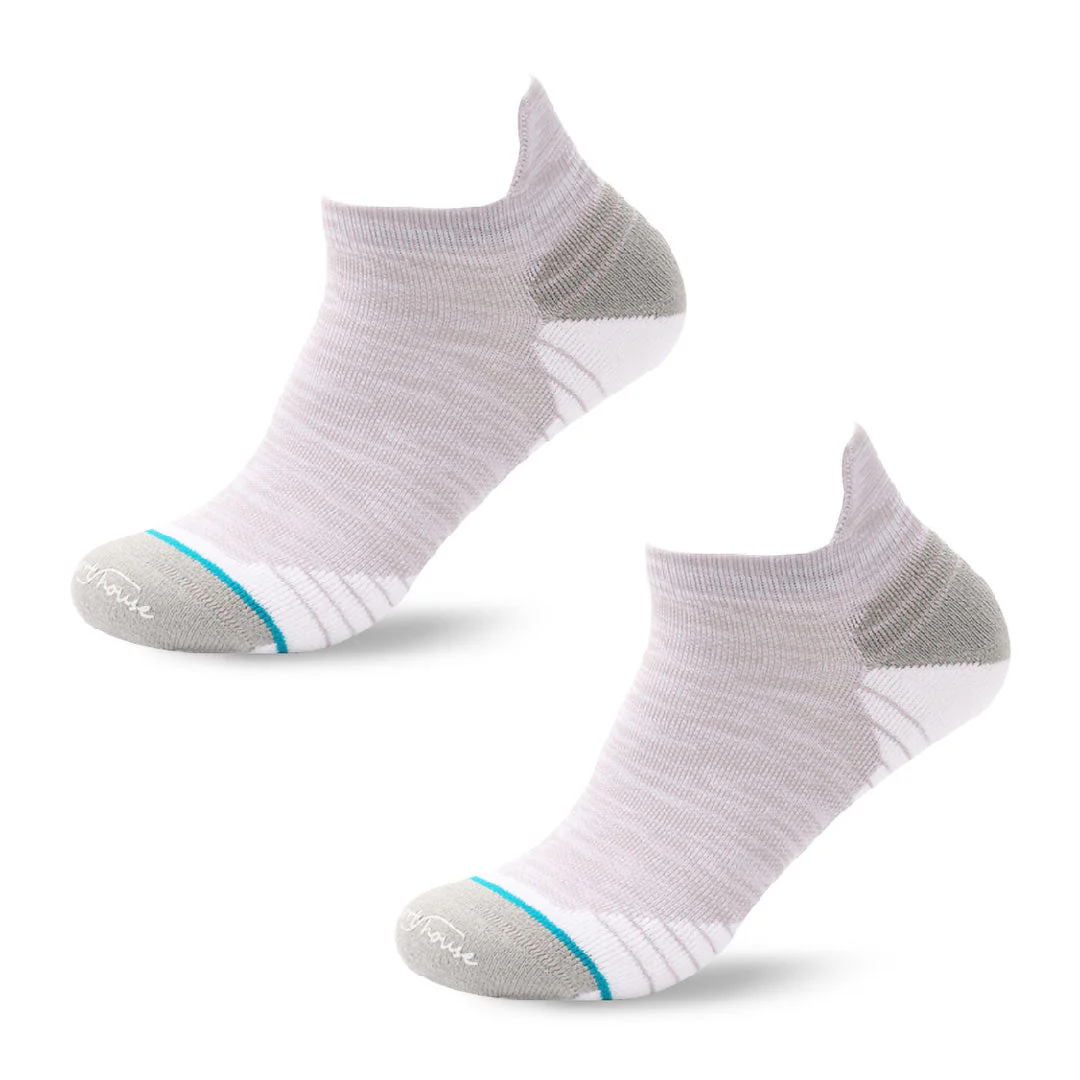 Calcetines Deportivos Técnicos Invisibles de Compresión Anatómicos. Color Blanco