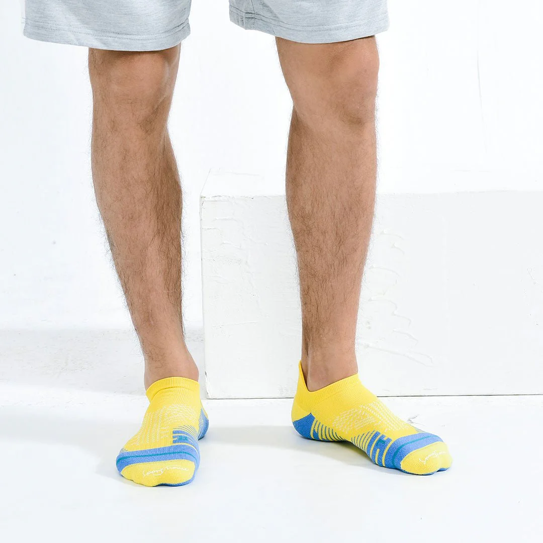Calcetines para Crossfit de Hombre con Acolchado Anatómicos. Color Amarillo