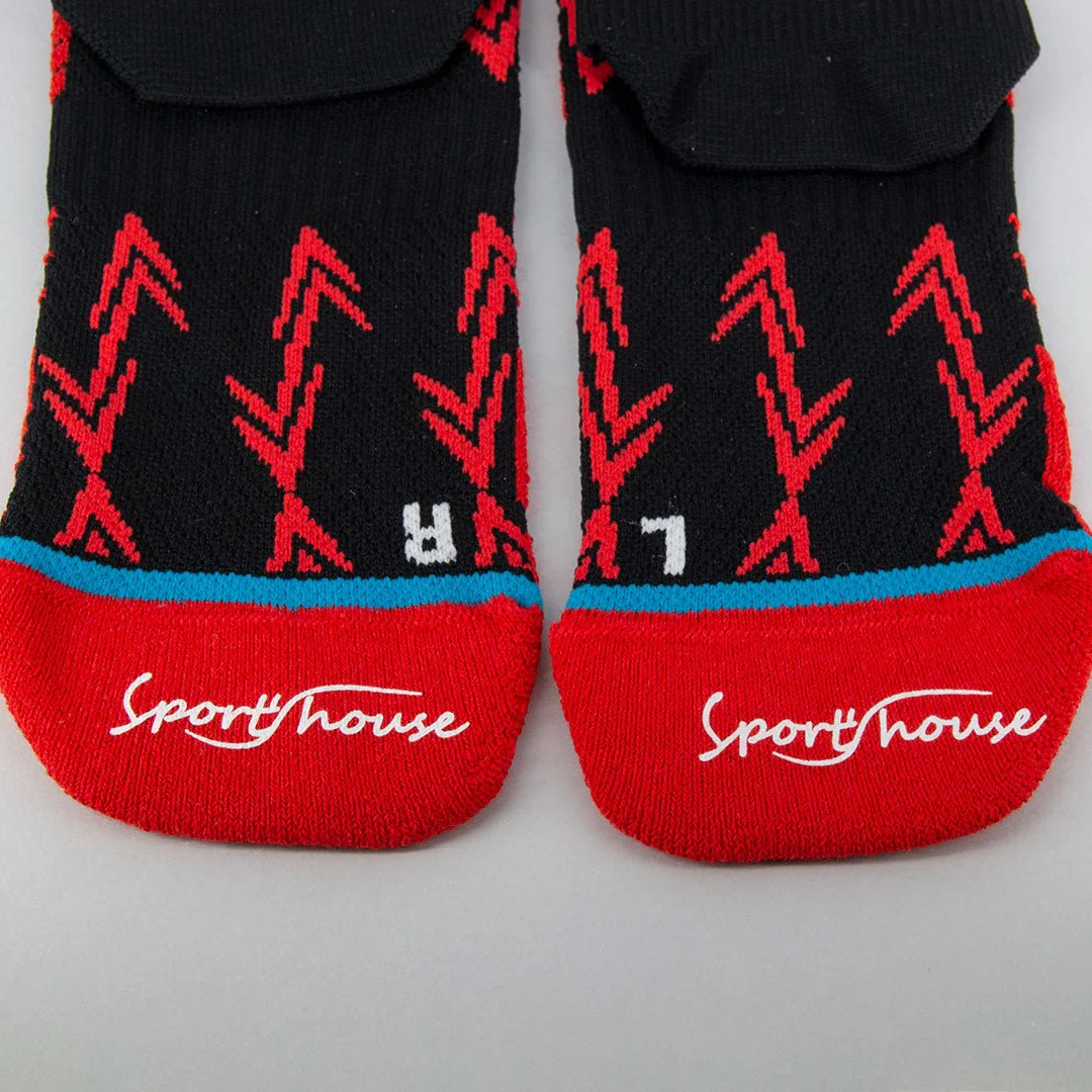 Calcetines Deportivos Técnicos Invisibles de Compresión Sin Costuras. Color Rojo - Imagen 4