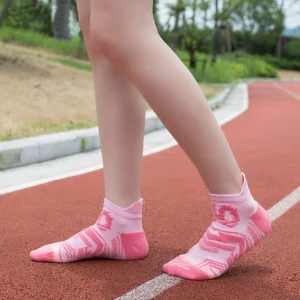 Calcetines Deportivos Técnicos Cortos de Compresión Antihongos. Color Rosa