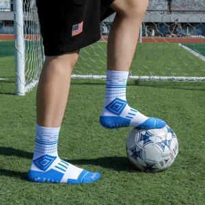 Calcetines para Fútbol de Hombre Anatómicos y Acolchados. Color Blanco