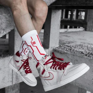 Calcetines Deportivos Técnicos de Compresión Anatómicos. Color Blanco