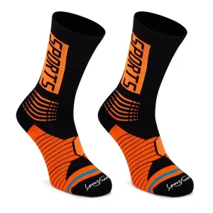 Calcetines Deportivos Técnicos de Compresión SPORTS. Color Naranja