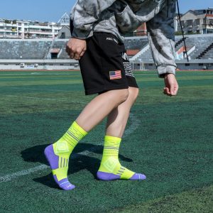 Calcetines para Fútbol de Hombre Anatómicos y Acolchados. Color Amarillo