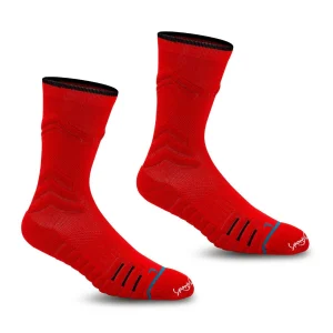 Calcetines Deportivos Técnicos de Compresión Sin Costuras. Color Rojo