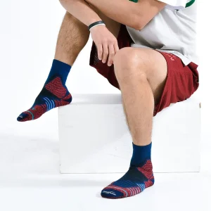 Calcetines Deportivos Técnicos de Compresión Acolchados. Color Azul Marino