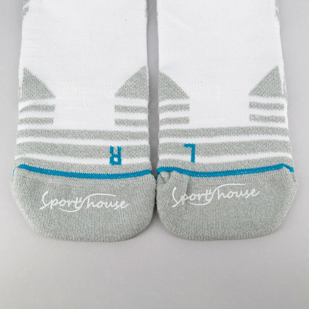 Calcetines para Ciclismo de Hombre con Anatómicos Sin Costuras. Color Blanco - Imagen 4