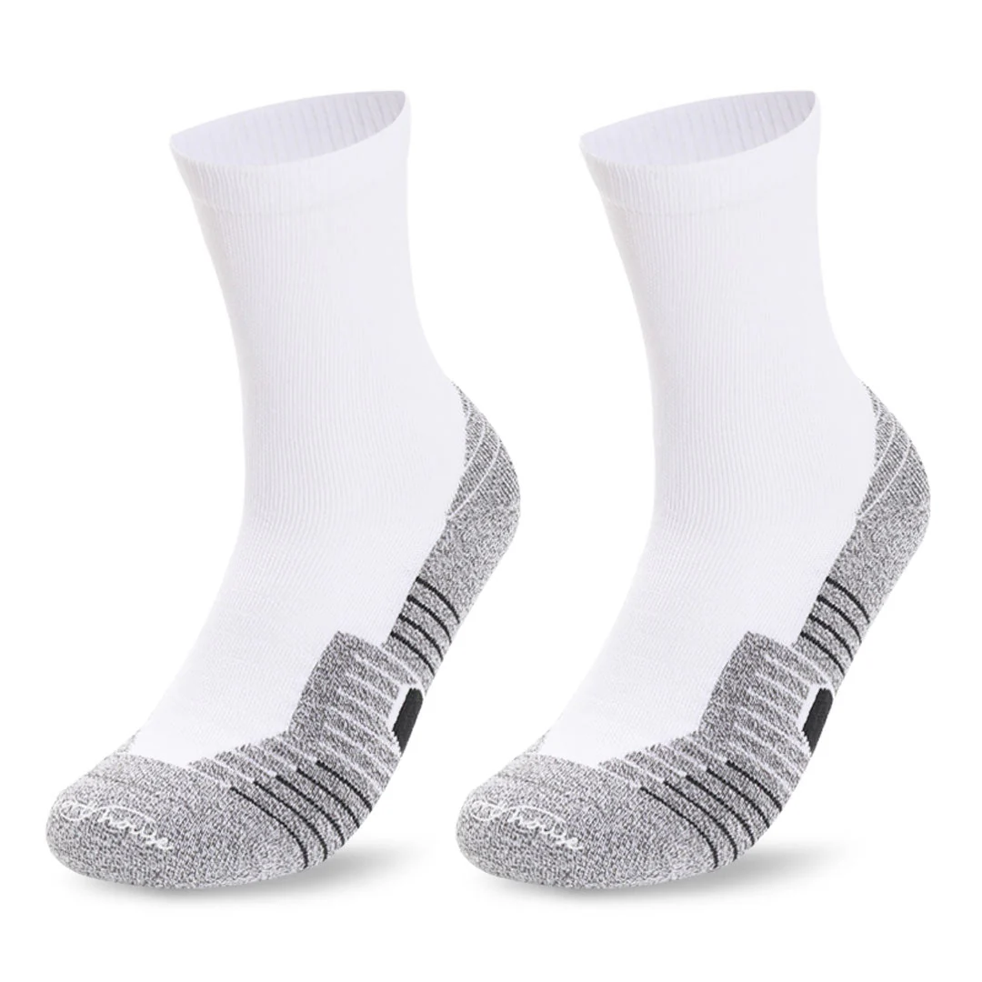 Calcetines para Ciclismo de Hombre con Acolchado Anatómicos. Color Blanco