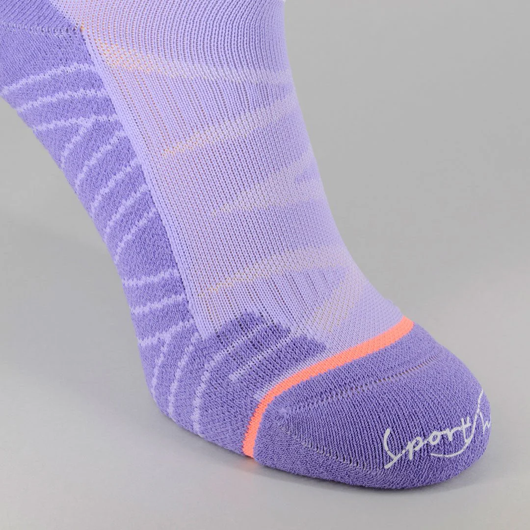 Calcetines Deportivos Técnicos Cortos de Compresión Transpirables. Color Lila - Imagen 3