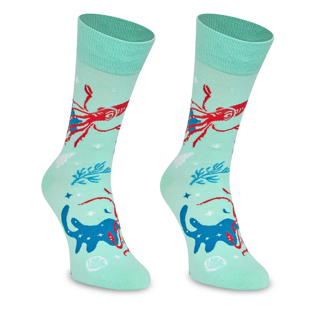 Calcetines divertidos de algodón "sin costuras" CALAMAR - Imagen 4