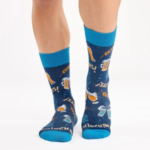 Calcetines divertidos de algodón "sin costuras" CERVEZA