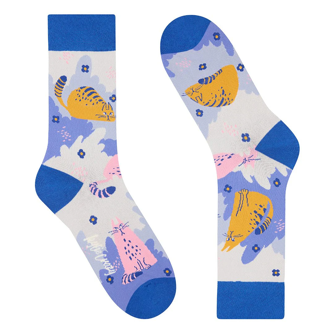 Calcetines divertidos de algodón "sin costuras". GATO - Imagen 5